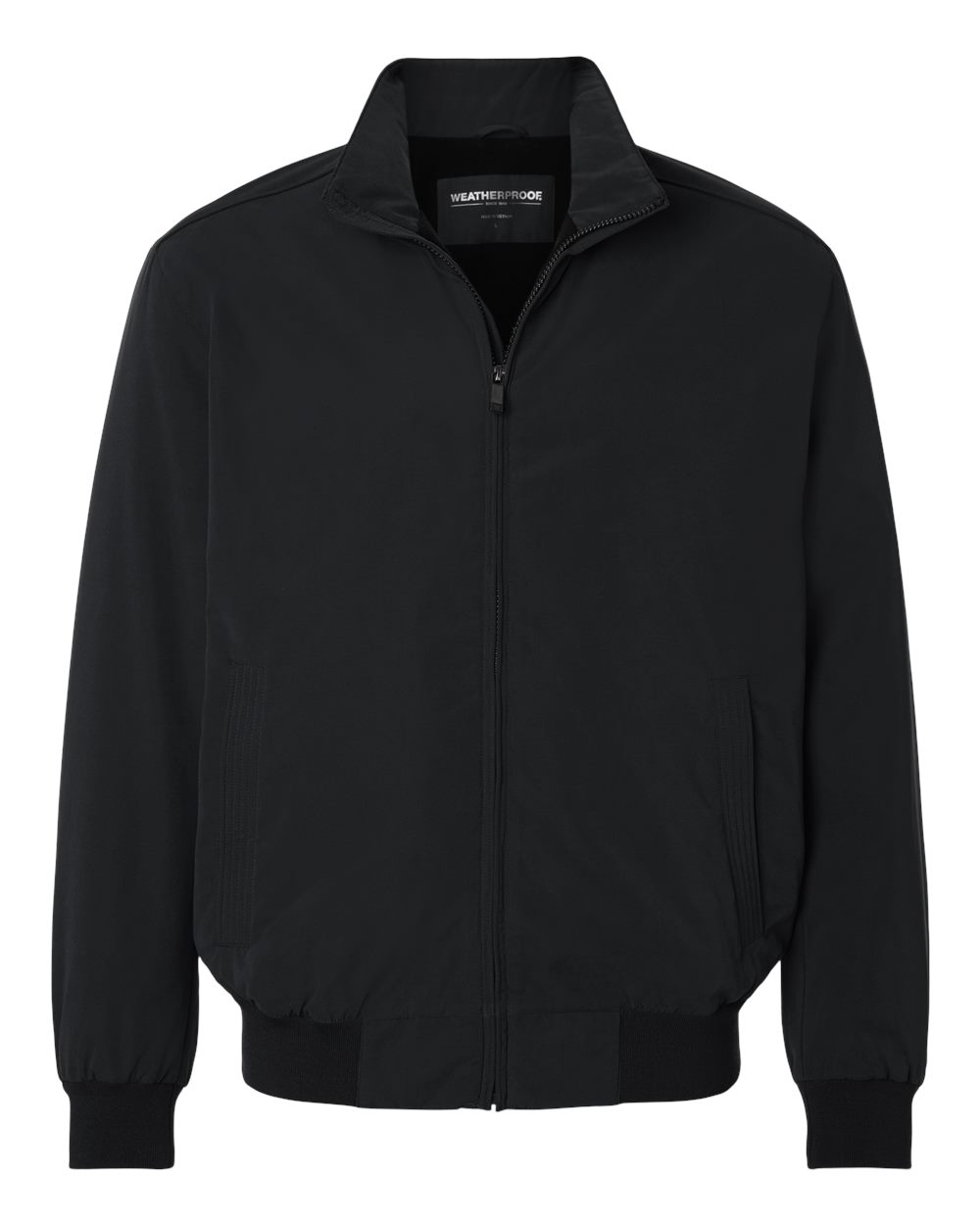 Weatherproof 27712 Men’s Fleece Lined Microfiber Bomber Jacket - Black