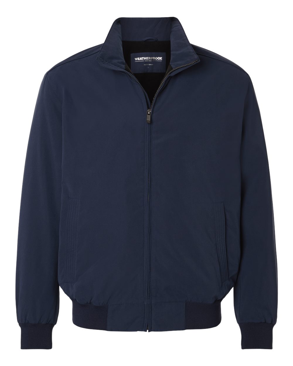 Weatherproof 27712 Men’s Fleece Lined Microfiber Bomber Jacket - Navy