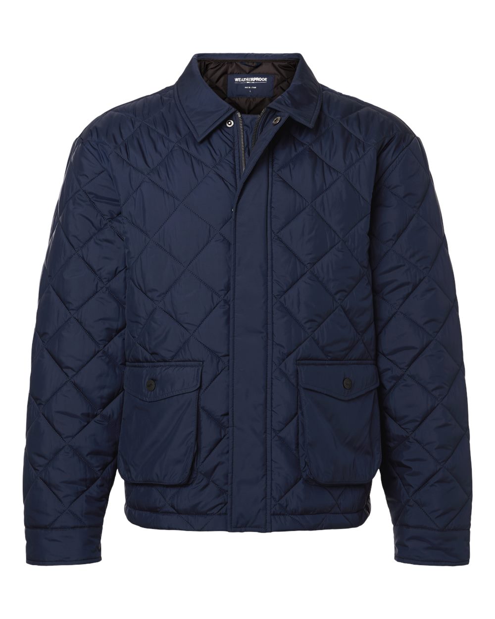 Weatherproof 27713 Men’s Diamond Quilted Jacket - Navy
