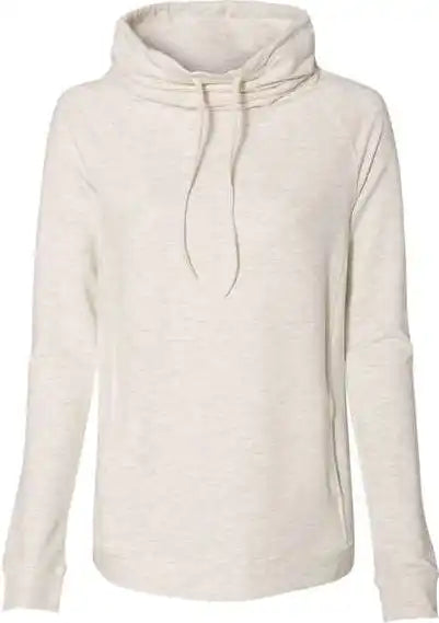 Weatherproof W18706 Womens Heatlast Fleece Faux Cashmere Funnel Neck Sweatshirt - Oatmeal