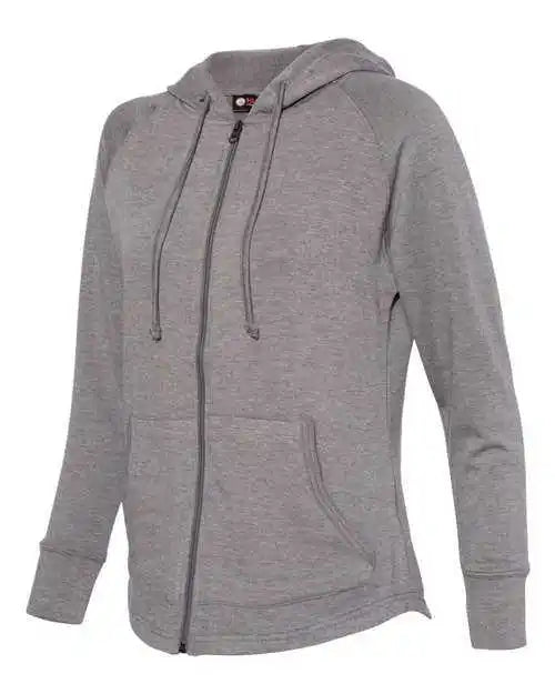 Weatherproof W20121 Womens Heatlast Fleece Faux Cashmere Full-zip Hooded Sweatshirt - Heather Storm