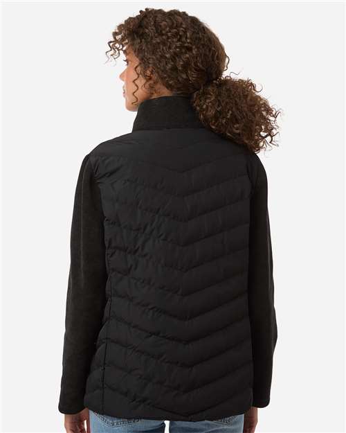 Weatherproof W26719 Women’s Mixed Media Chevron Jacket - Black