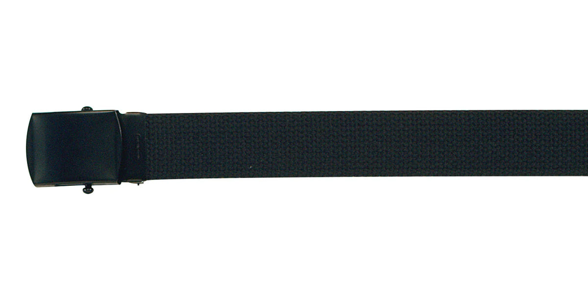 Web Belt with Buckle - Black / 44 Inches