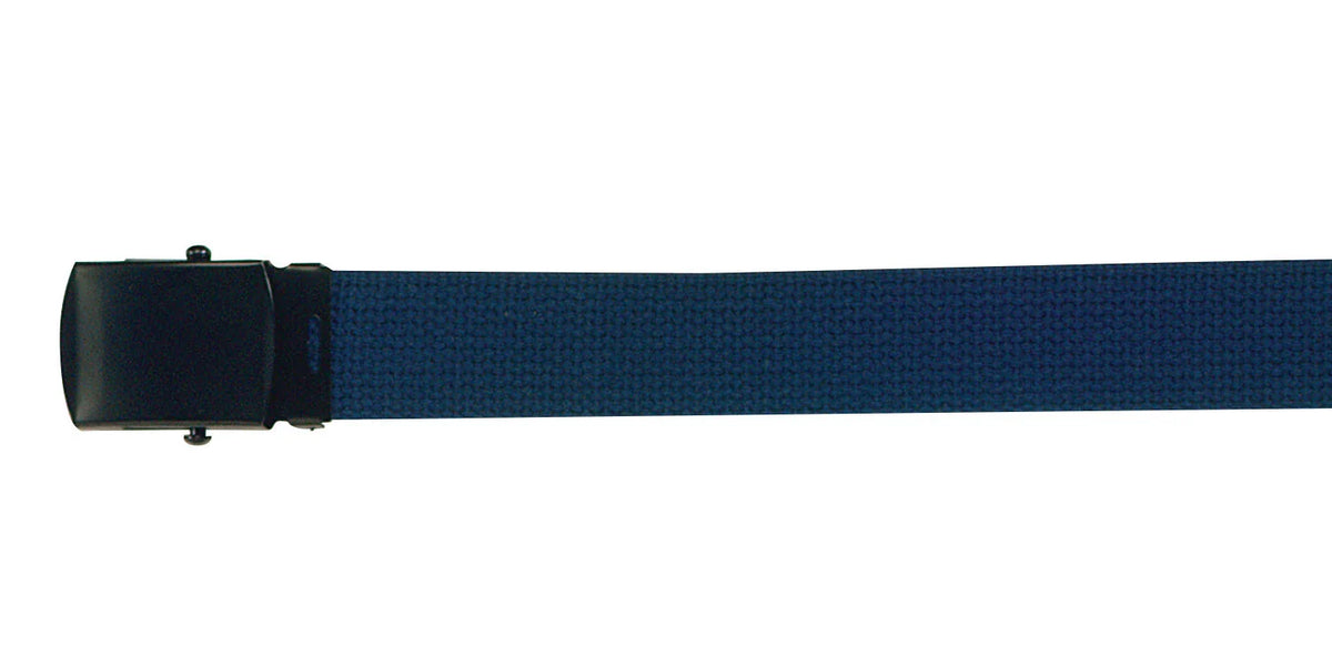 Web Belt with Buckle - Navy Blue / 44 Inches