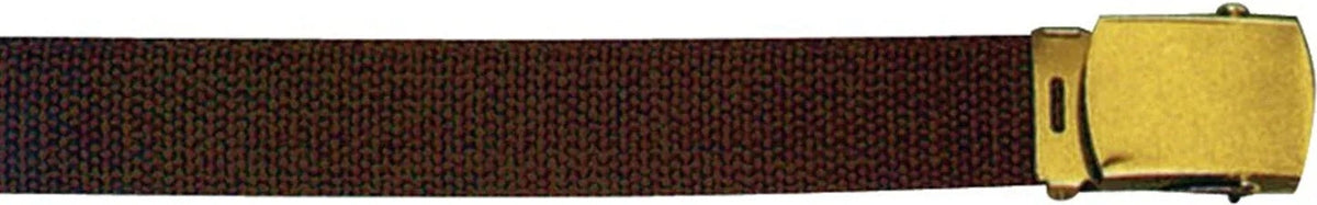 Web Belts - 44 Inches Long - Gold / Brown