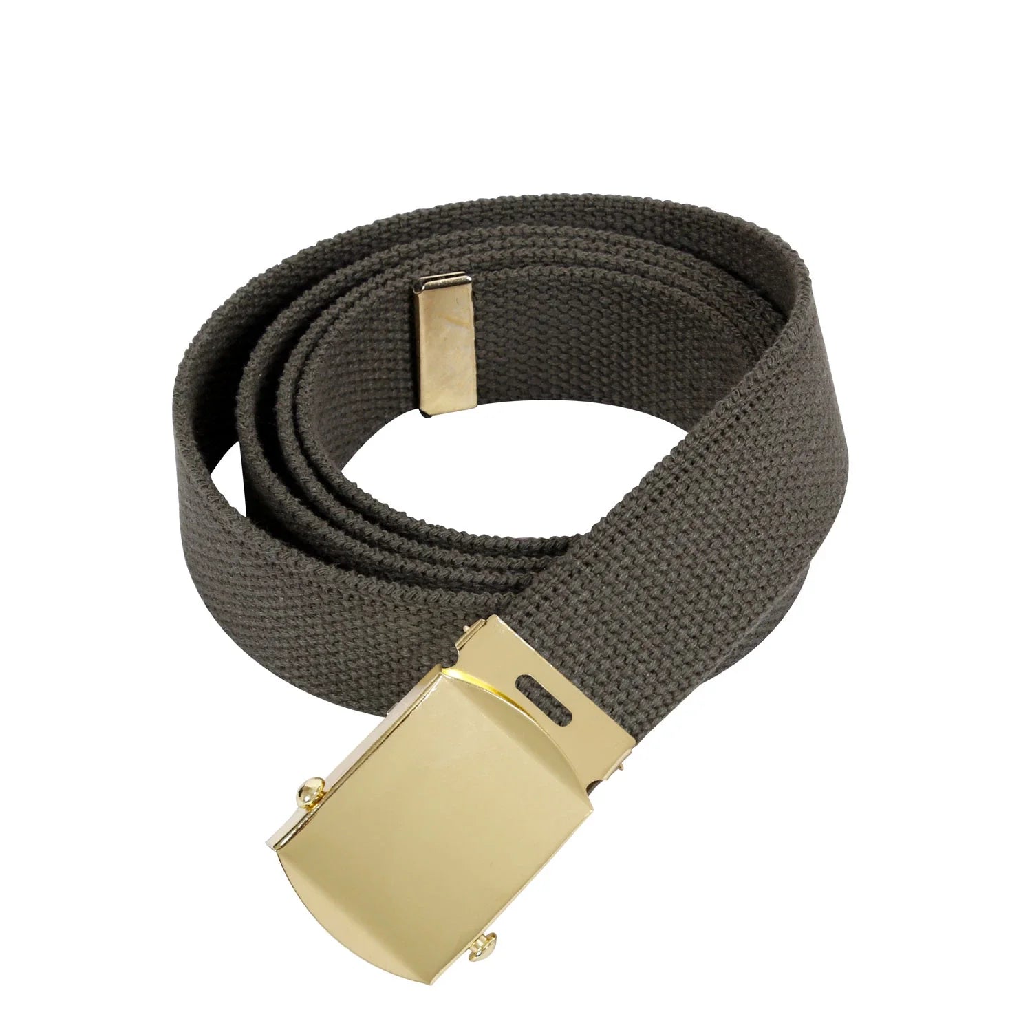 Web Belts - 44 Inches Long - Gold / Olive Drab