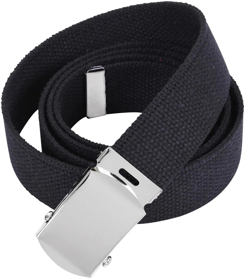 Web Belts - 54 Inches Long - Chrome / Black