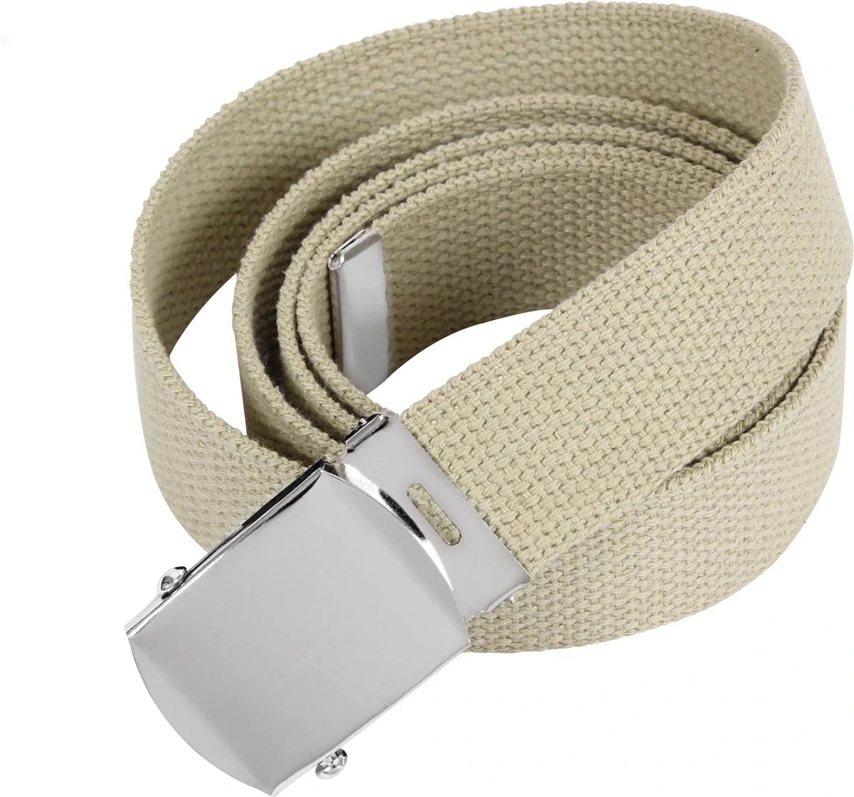 Web Belts - 54 Inches Long - Chrome / Khaki