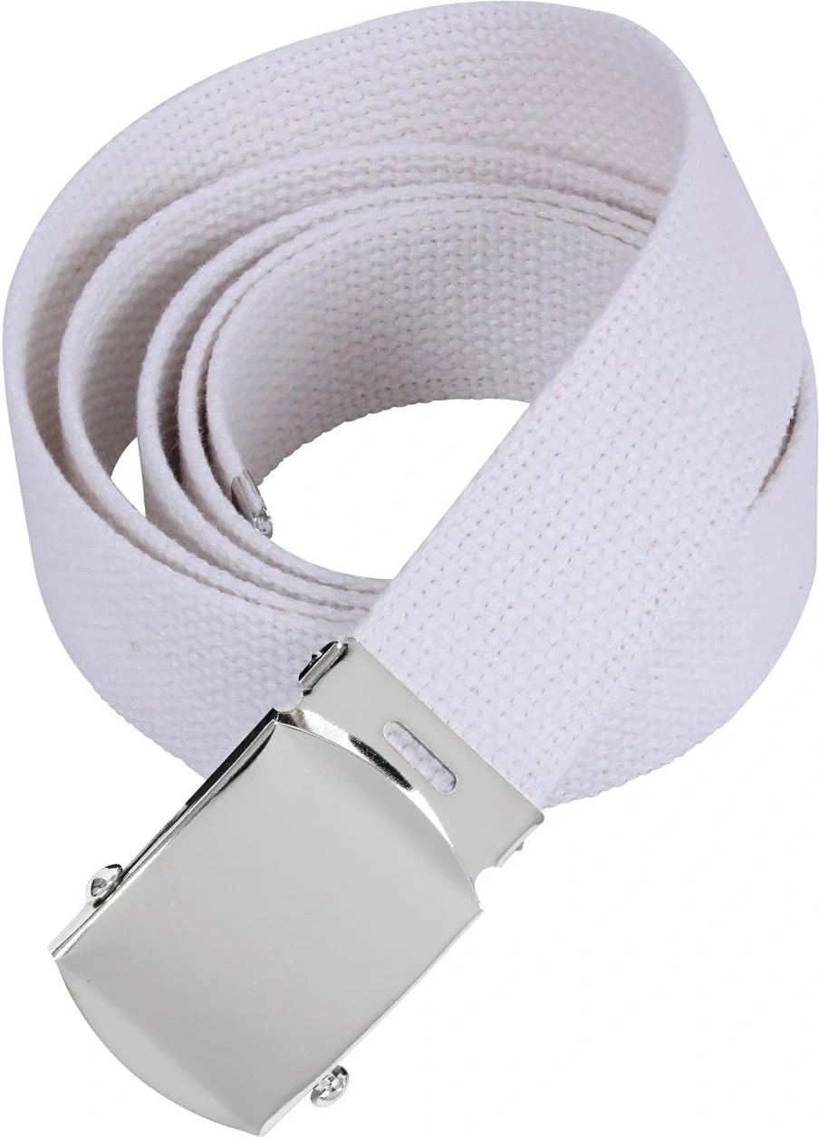 Web Belts - 54 Inches Long - Chrome / White