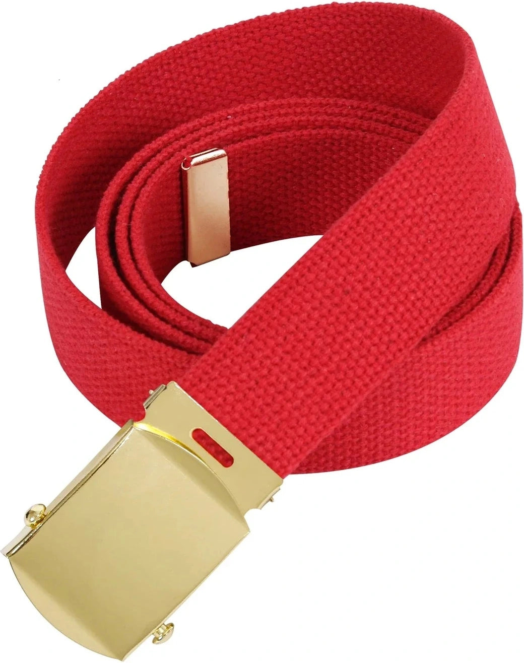 Web Belts - 54 Inches Long - Gold / Red