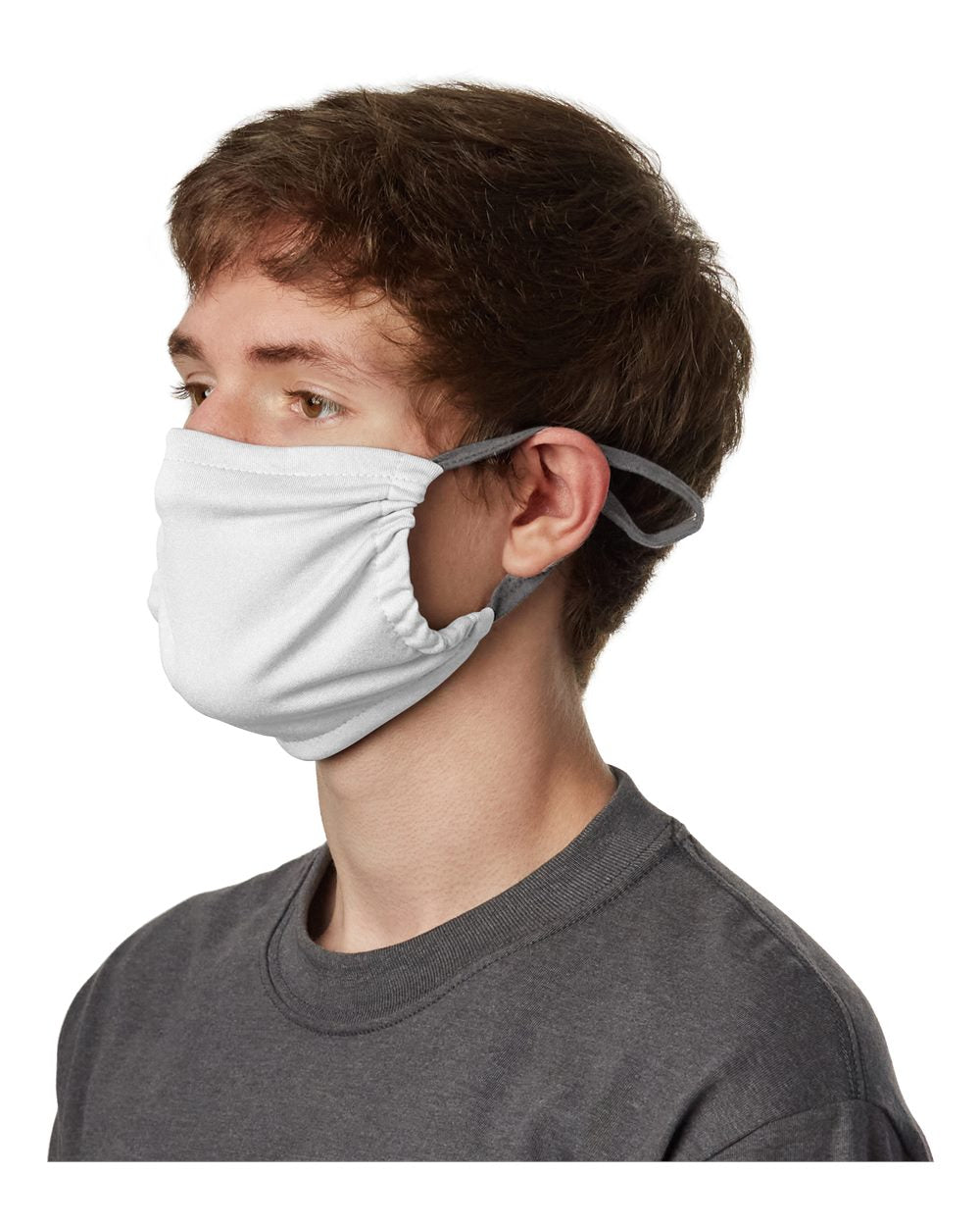 White 2-Ply Polyester Pocket Face Mask - MKPKPR