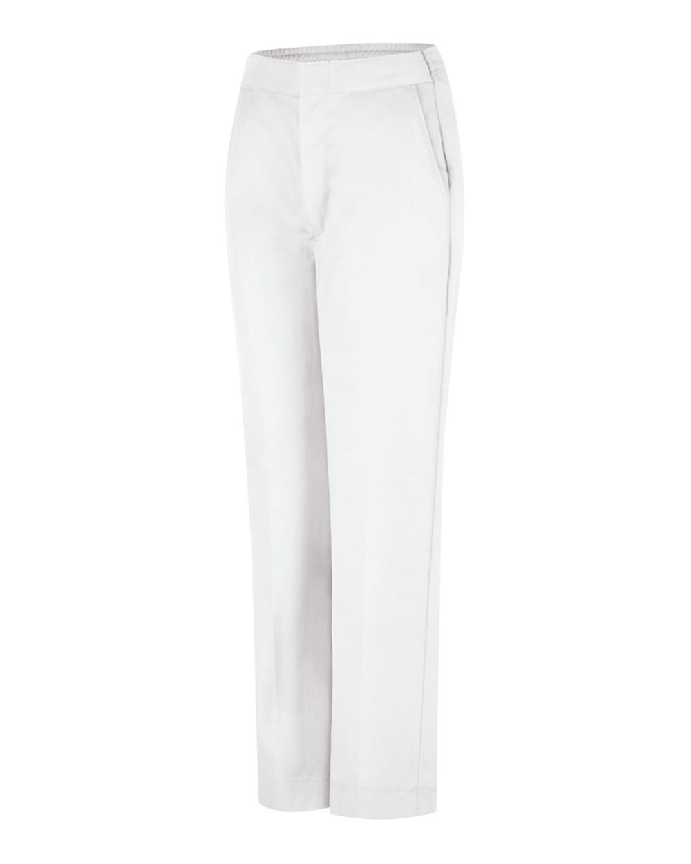 White - 28I Women's Half-Elastic Work Pants - PT59