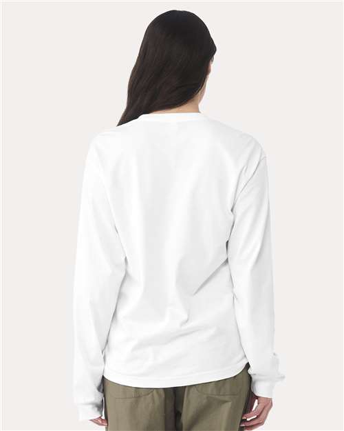 White 6 oz. Heavyweight Long Sleeve Tee - 3511