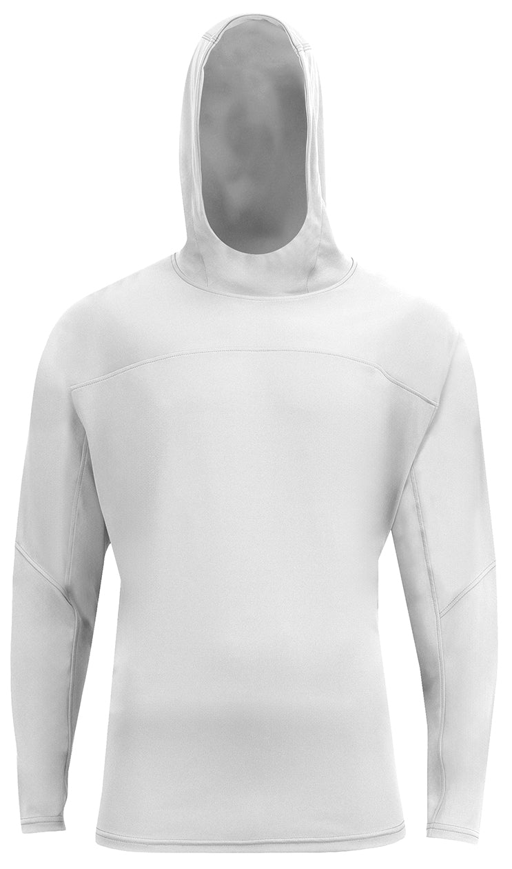 WHITE A4 AirFlex Long Sleeve Hooded Tee