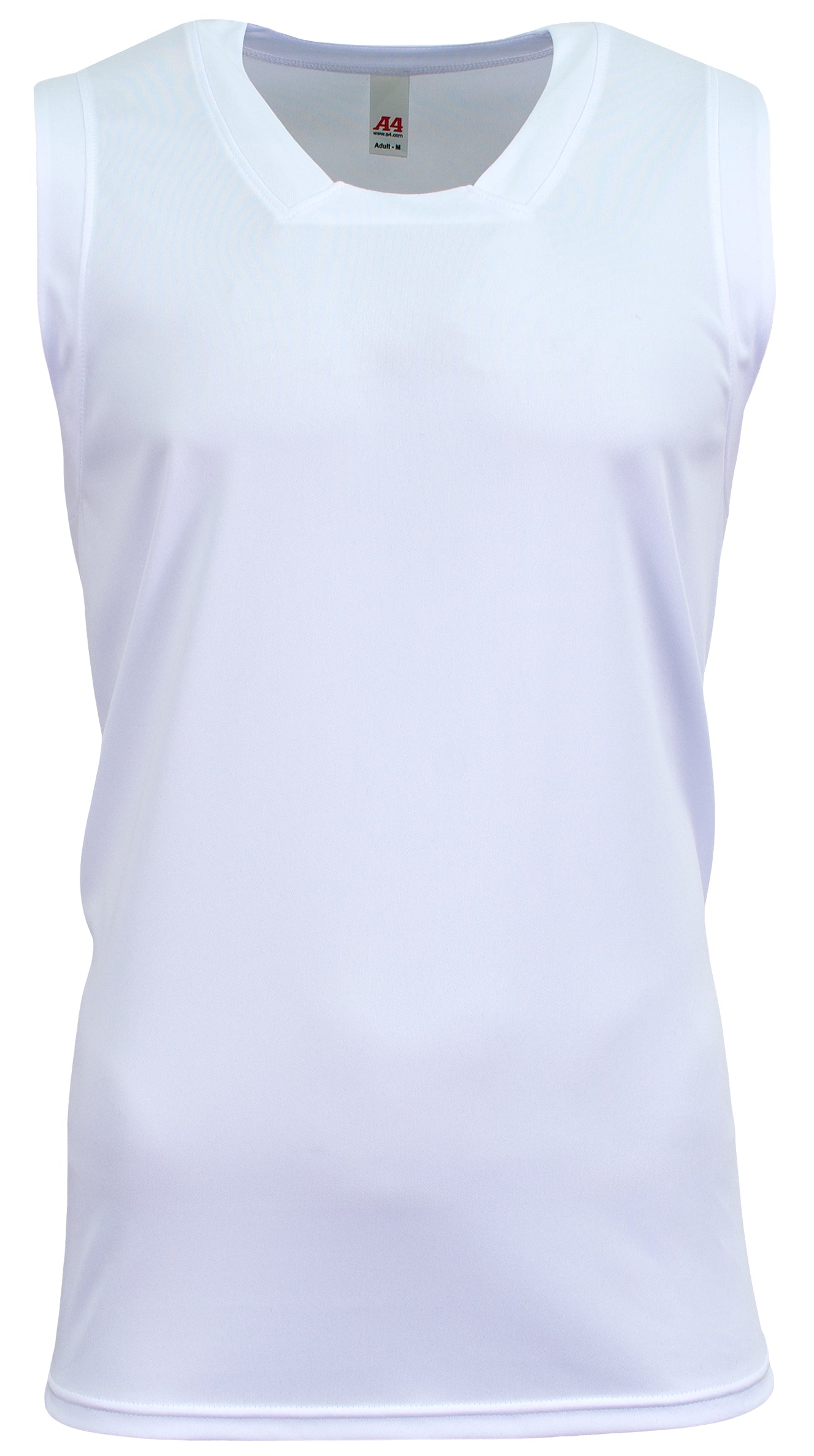 WHITE A4 Sprint Single Ply Basketball Jersey  grouped