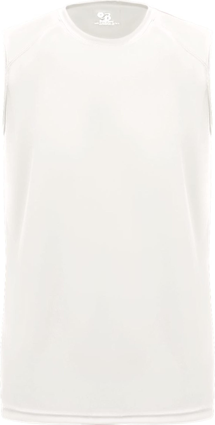 WHITE B-CORE SLEEVELESS TEE