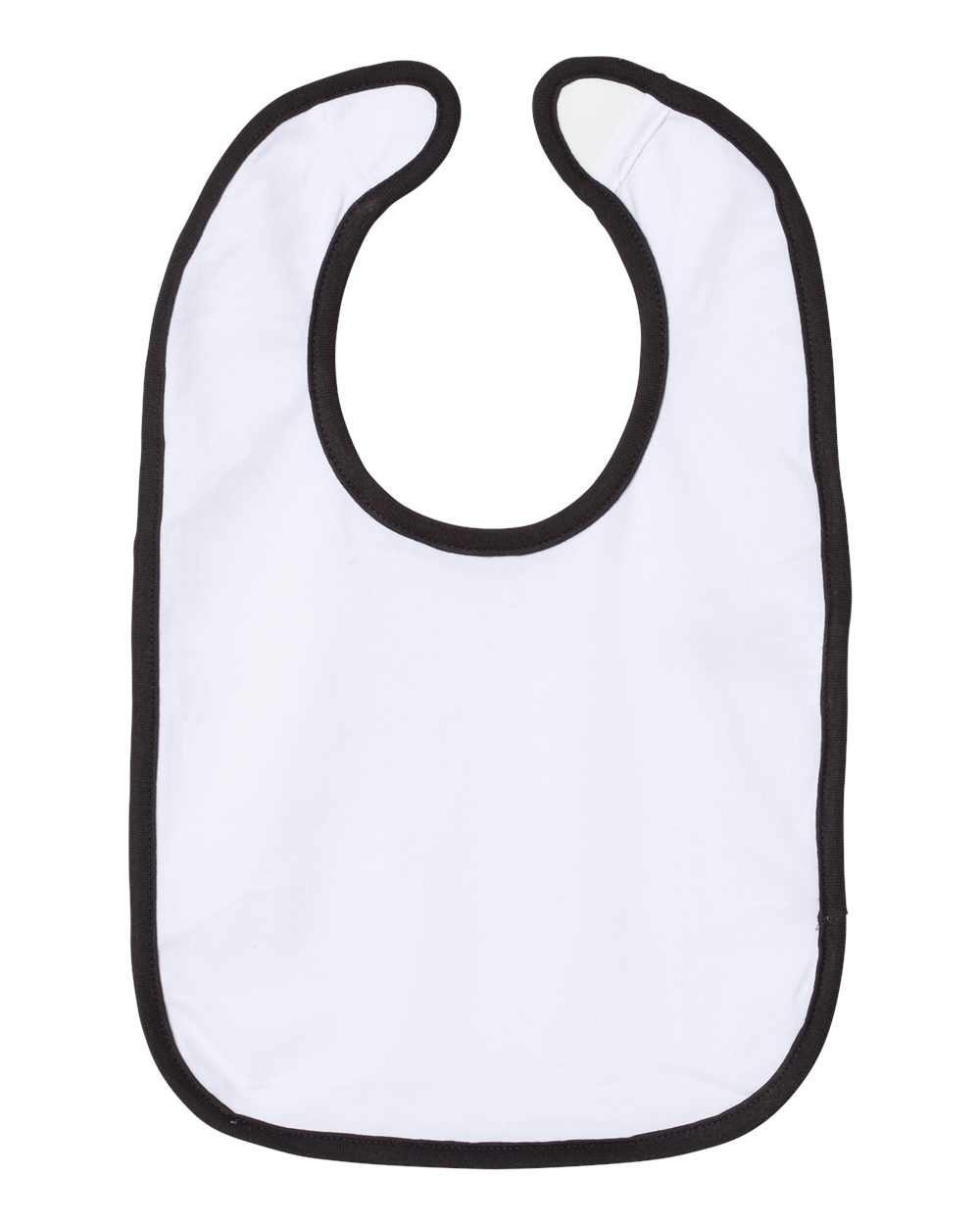 White/ Black Infant Contrast Trim Premium Jersey Bib - 1004