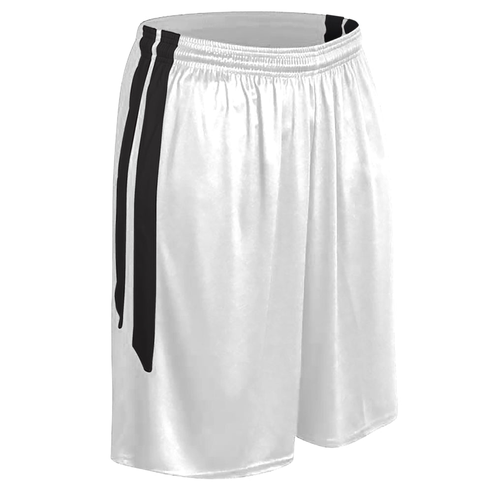 WHITE, BLACK Muscle Basketball Short