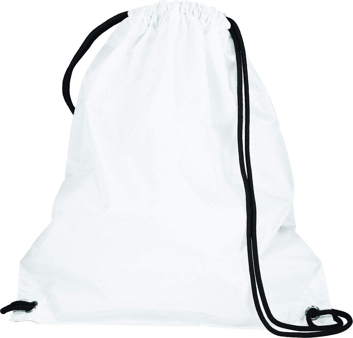 WHITE BLANK CINCH BAG