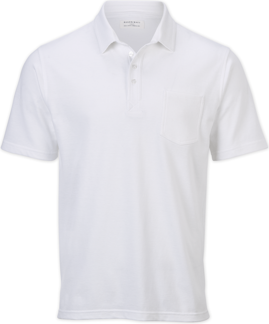 WHITE BOXERCRAFT PIQUE POLO  grouped