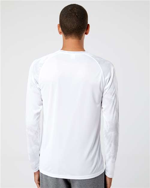 White Cabo Camo Performance Long Sleeve T-Shirt - 228