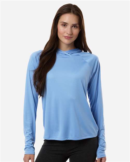 White Cap/ White Women&#39;s PFG Tidal Tee™ Hooded Long Sleeve - 216061