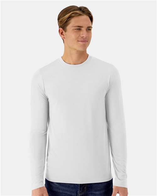 White Cool DRI® Cotton Touch Long Sleeve T-Shirt - 484L