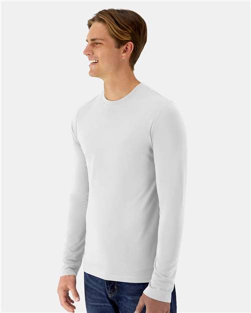 White Cool DRI® Cotton Touch Long Sleeve T-Shirt - 484L