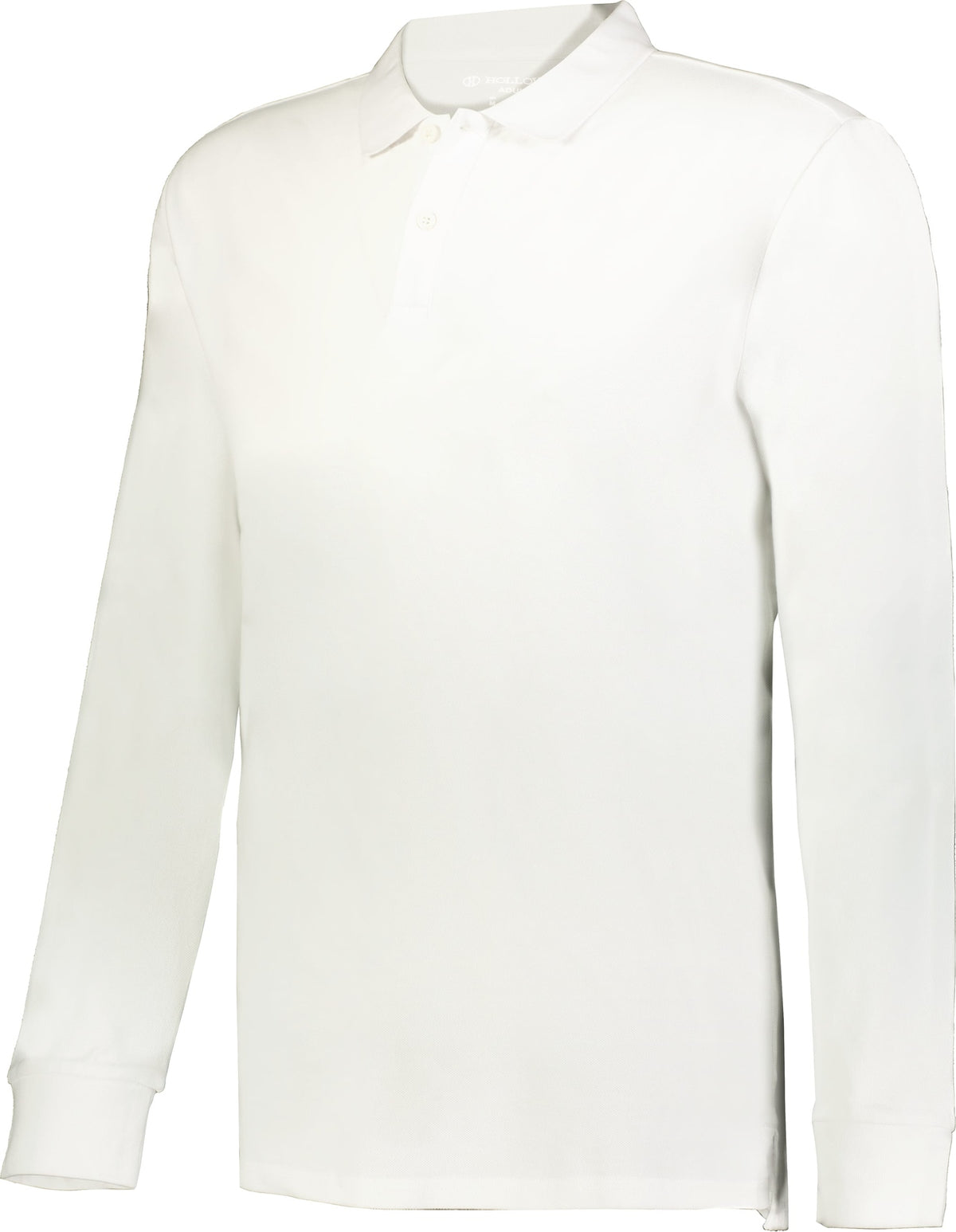 WHITE COTTON CORE LONG SLEEVE POLO
