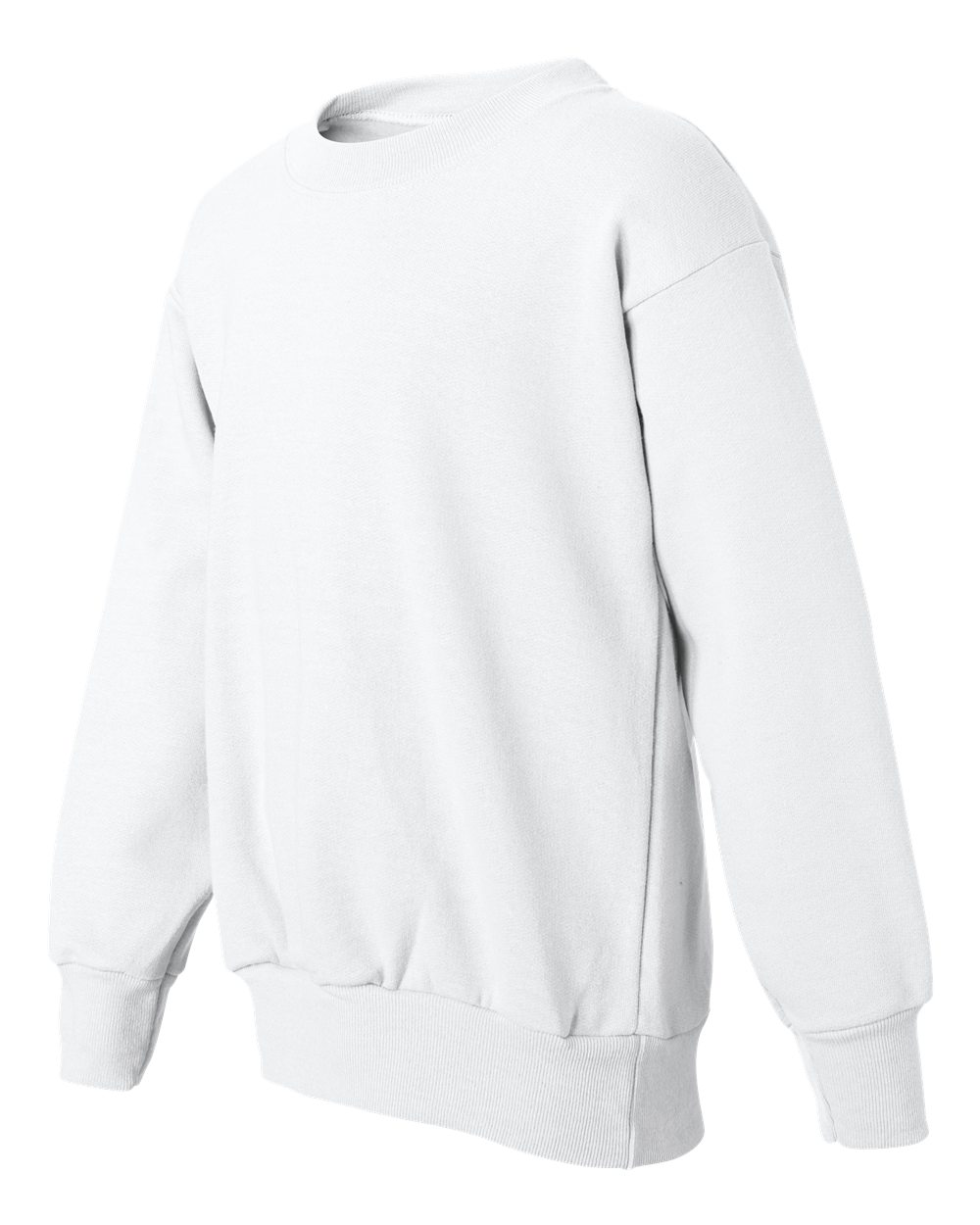 White Ecosmart® Youth Crewneck Sweatshirt - P360