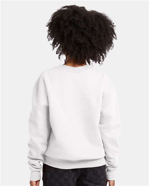 White Ecosmart® Youth Crewneck Sweatshirt - P360