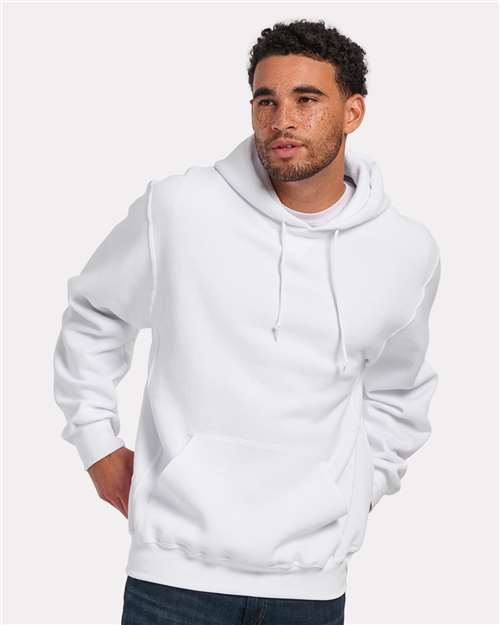 White Fleece Hooded Pullover - BM5302
