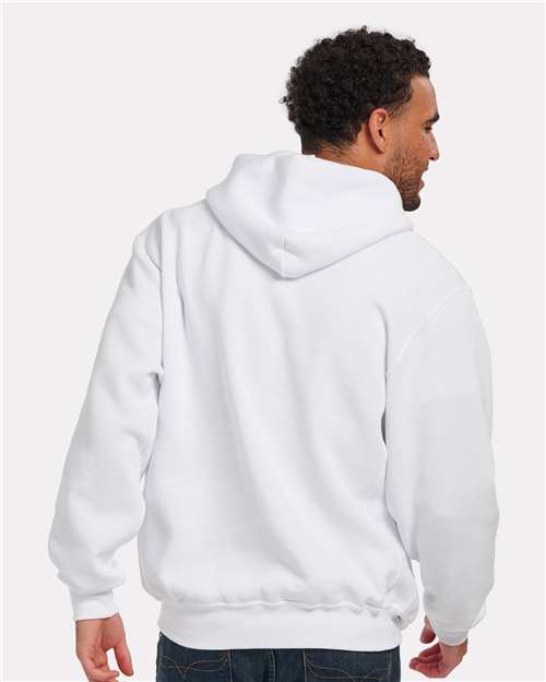 White Fleece Hooded Pullover - BM5302