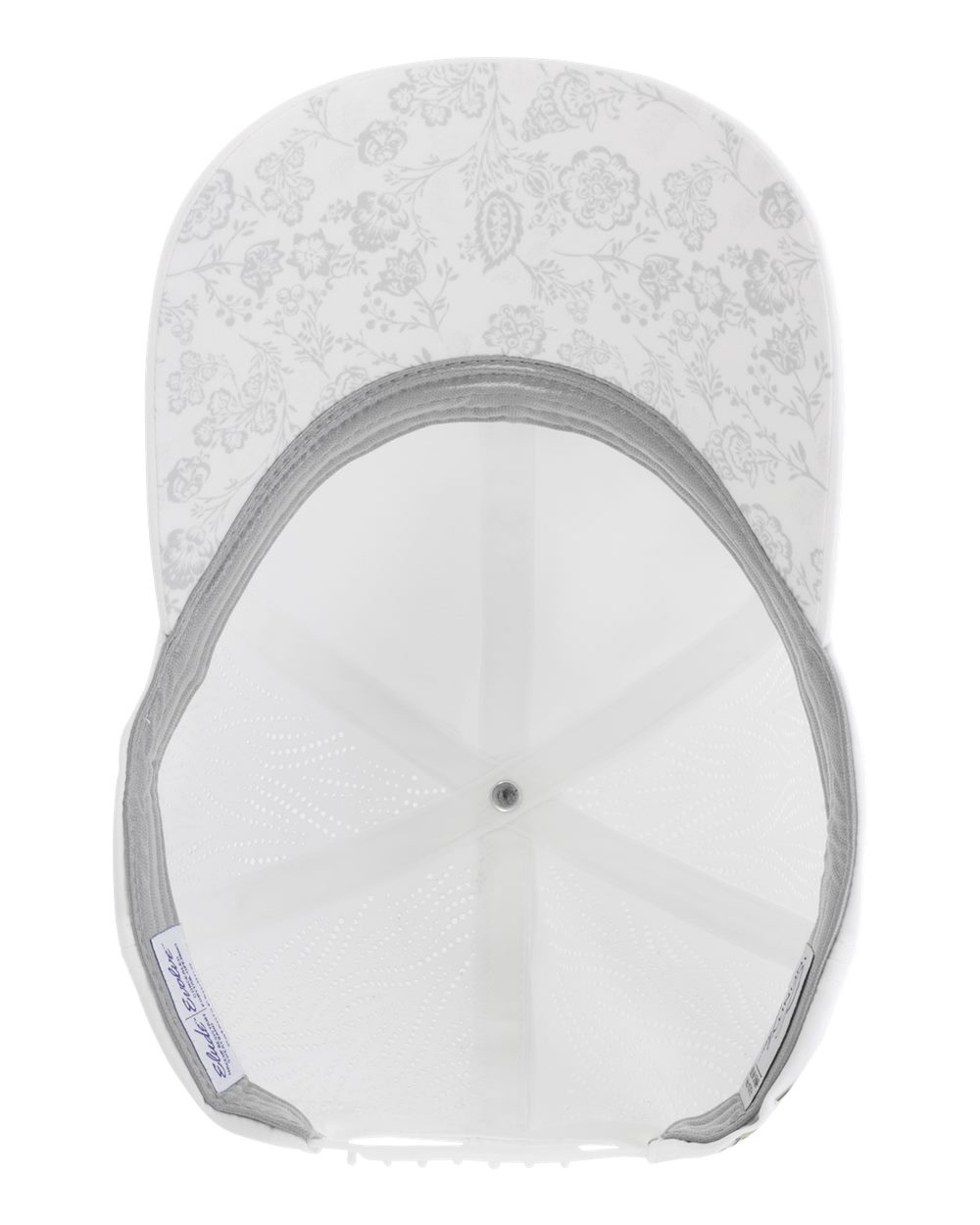 White/ Floral Women's Perforated Performance Cap - GABY