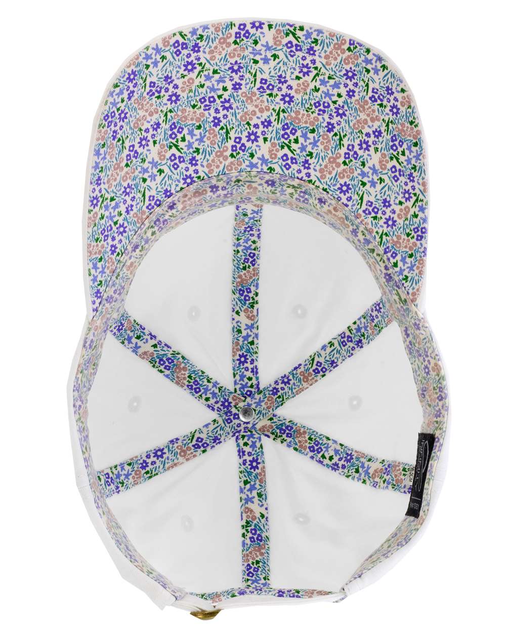 White/ Floral Women's Pigment-Dyed with Fashion Undervisor Cap - CASSIE