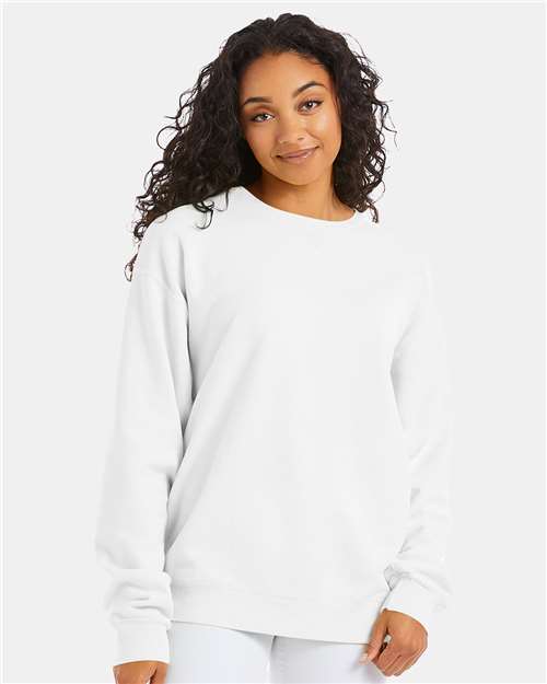 White Garment-Dyed Crewneck Sweatshirt - GDH400