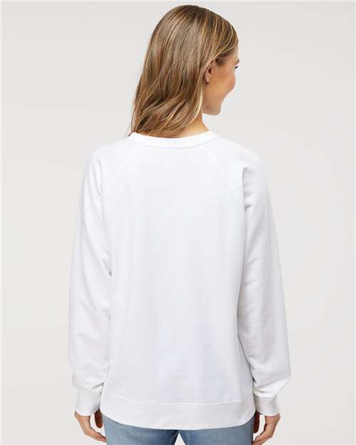 White Icon Lightweight Loopback Terry Crewneck Sweatshirt - SS1000C