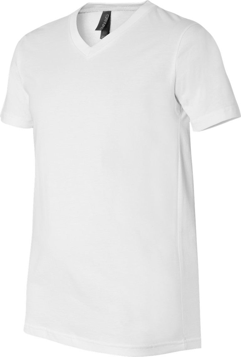 White Jersey V-Neck Tee - 3005