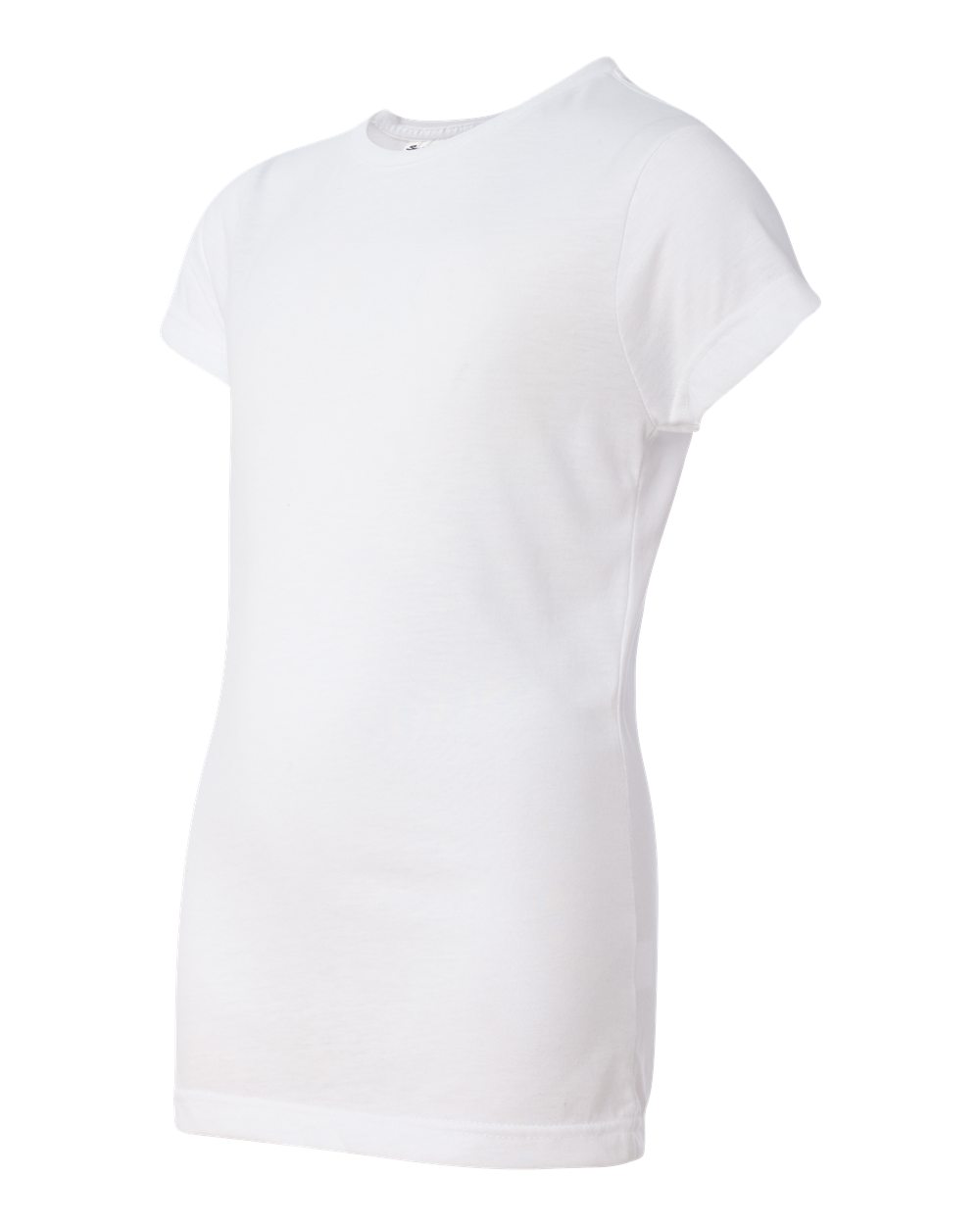 White Junior Fit Polyester Sublimation Tee - 1610