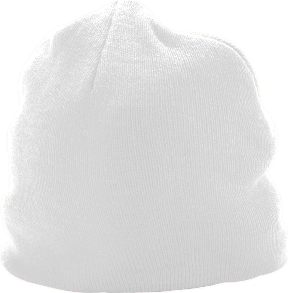 WHITE KNIT BEANIE