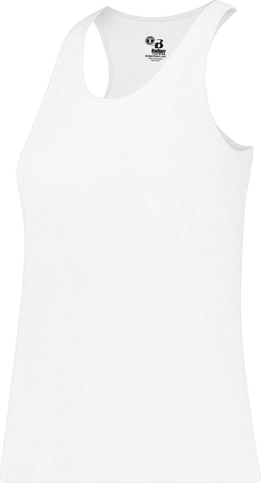 WHITE LADIES' RACERBACK TANK