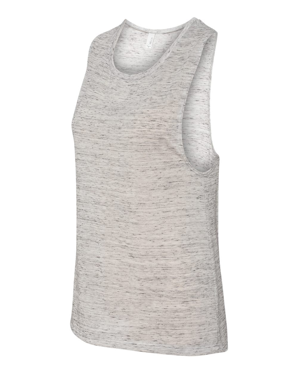 White Marble Women&#39;s Flowy Scoop Muscle Tank - 8803