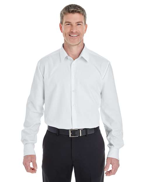 White Men's Crown Collection® Royal Dobby Dress Shirt - DG532