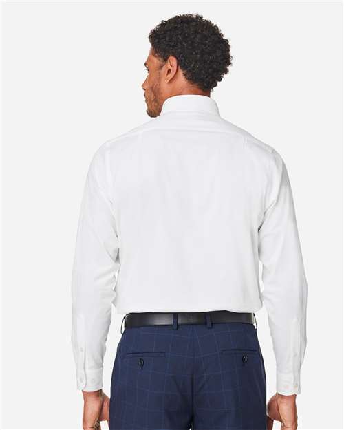 White Men&#39;s CrownLux Performance® Spencer Poplin Dress Shirt - DG505