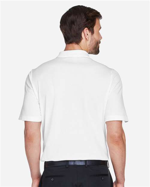 White Men&#39;s CrownLux Performance® Tall Plaited Polo - DG20T