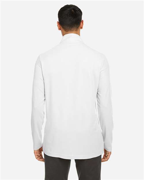 White Men&#39;s Fusion ChromaSoft™ Pique Quarter-Zip Pullover - CE405