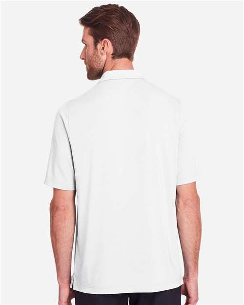 White Men's JAQ Snap-Up Stretch Performance Polo - NE100