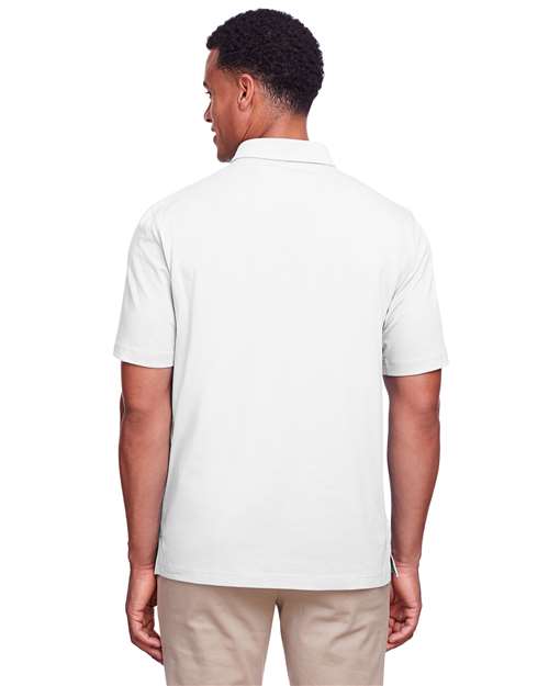 White Men&#39;s Lakeshore Stretch Cotton Performance Polo - UC105