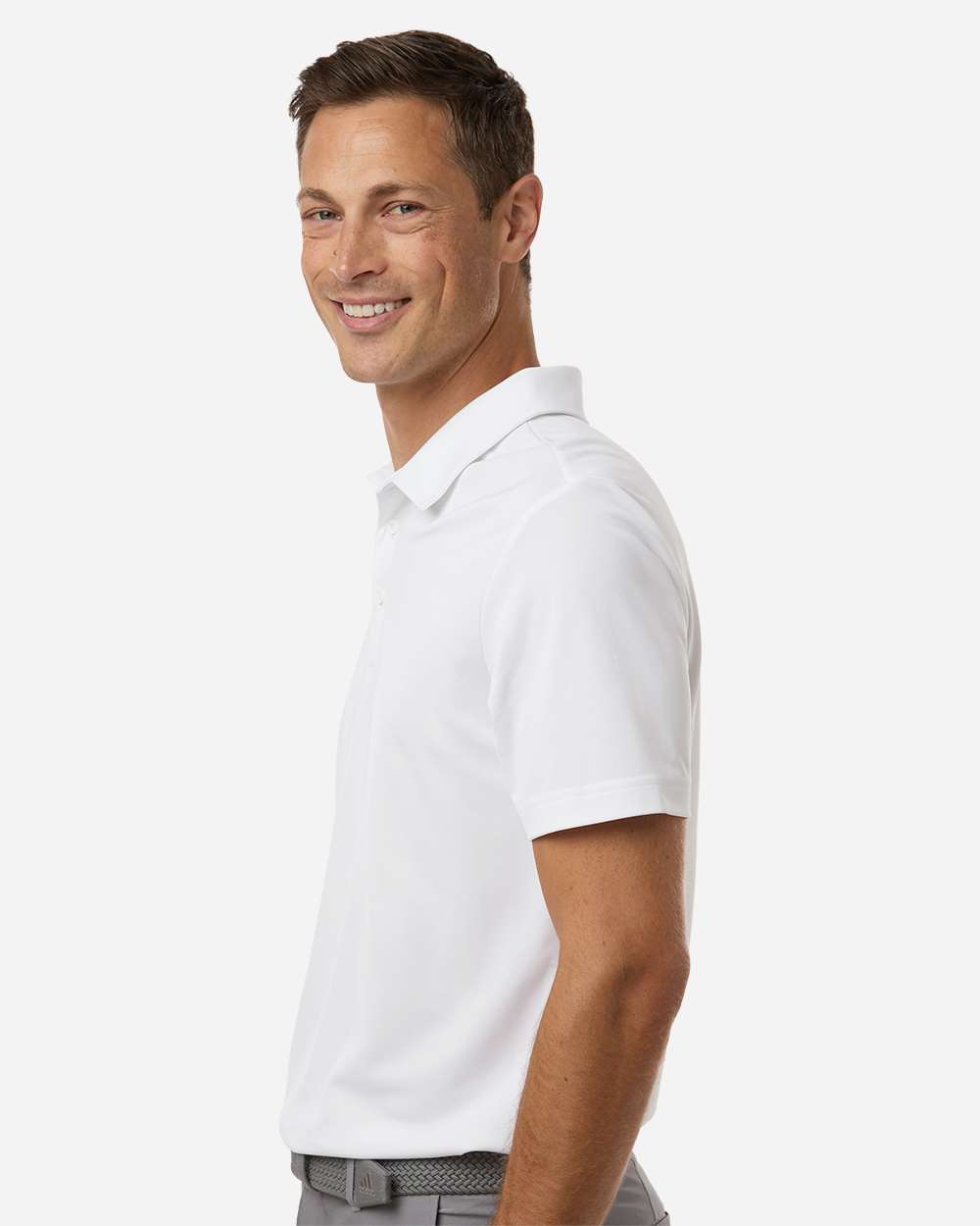White Men's Performance 3-Stripes Climacool Polo - A719