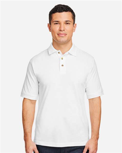 White Men&#39;s Pique Polo - M200